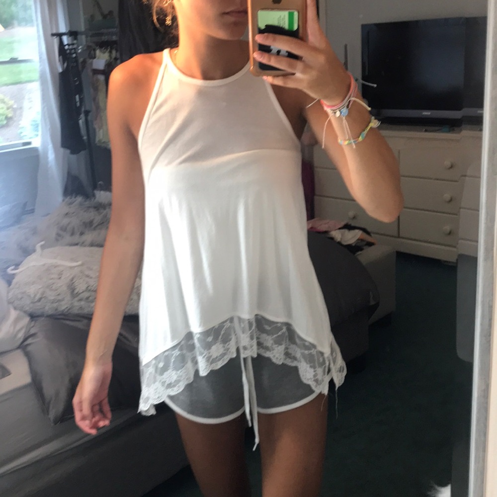 Abercrombie & Fitch White halter top